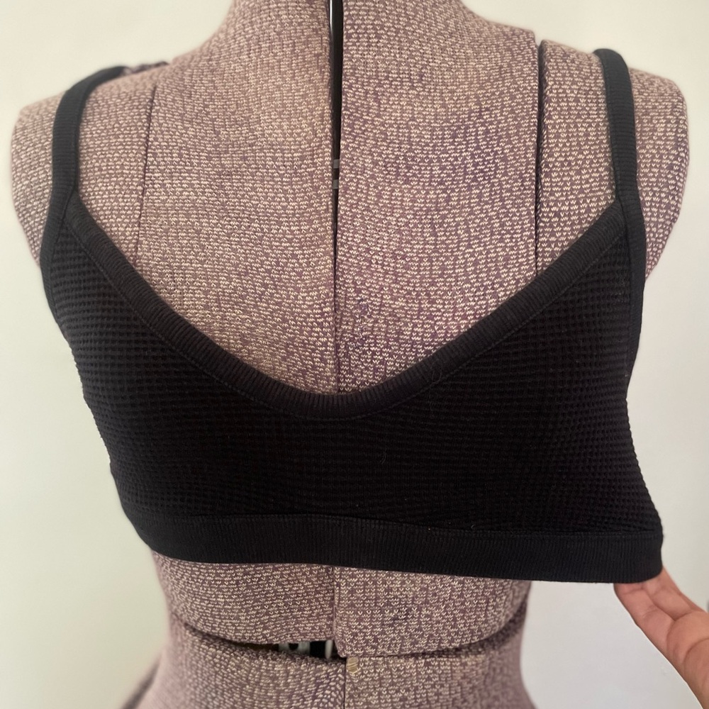 NEGATIVE Waffle Knit Lounge Bralette in Black - Picture 9 of 10